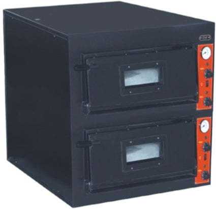 GATTO Double Deck Pizza Oven w/ Ceramic Floors - 4 Pizzas per deck